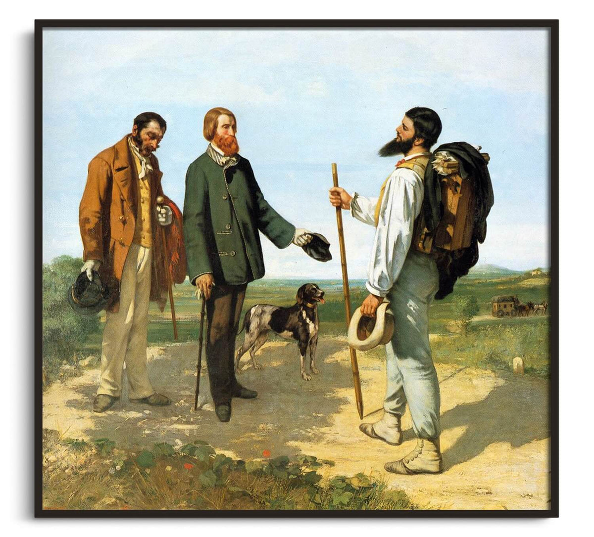 COURBET、PORTRAIT、希少画集画、状態良好、新品高級額装付 BonjourMonsieurCourbet-
