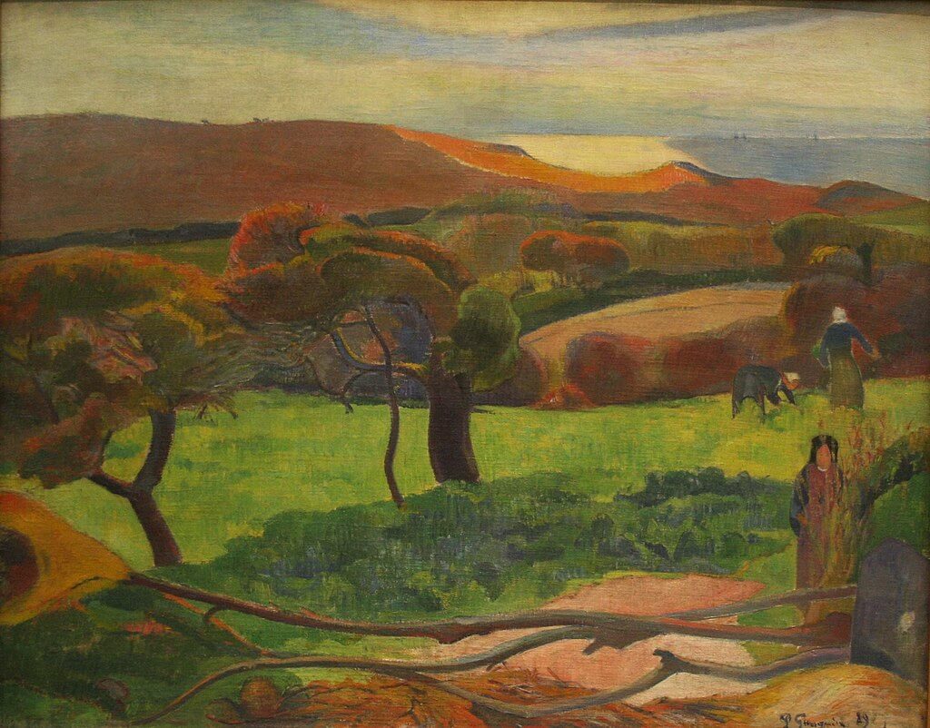 Reproduction of Fields by the Sea by Paul Gauguin – Galerie Mont-Blanc