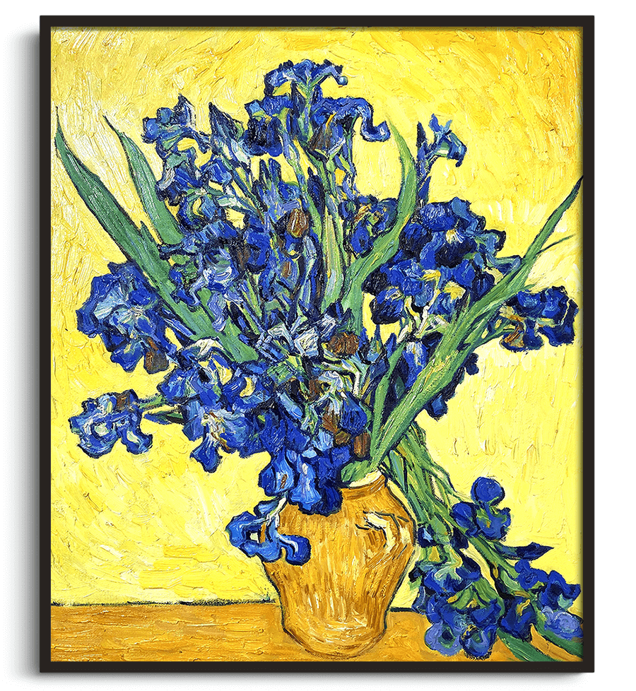 Reproduktion der Vase mit Iris von Vincent Van Gogh Galerie MontBlanc