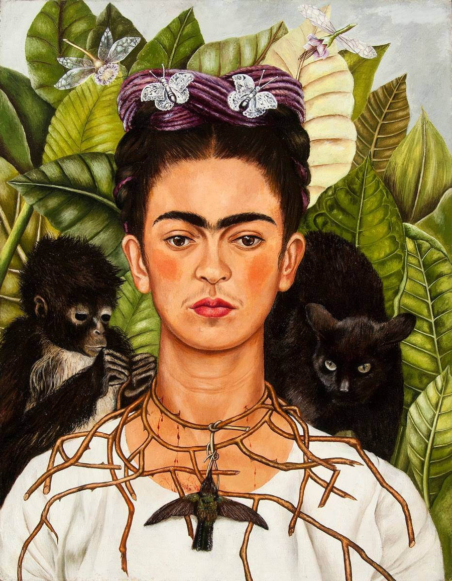 Self-portrait with Thorn Necklace and Hummingbird - Frida Kahlo