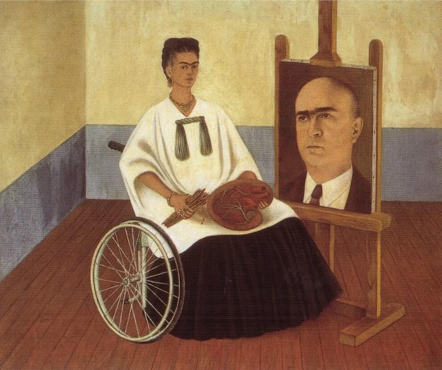 Selbstporträt mit dem Porträt von Dr. Farill - Frida Kahlo