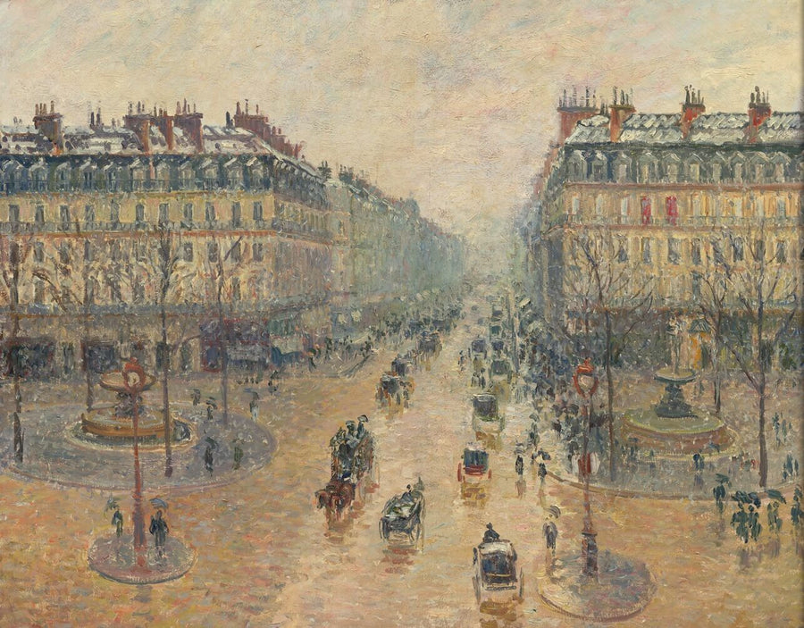 Avenue de l'Opéra, Schneeeffekt, morgens – Camille Pissarro