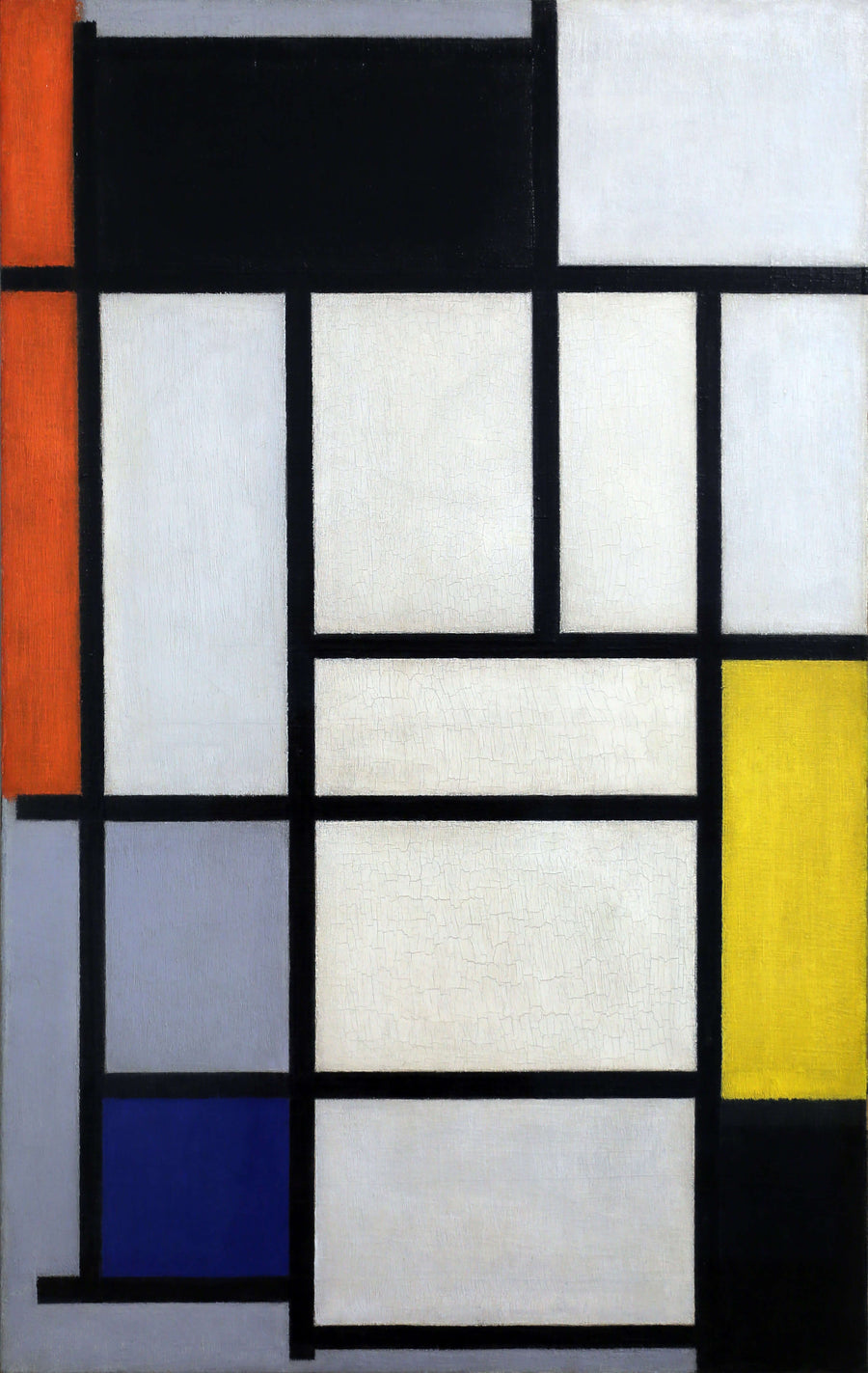 Composition de Rouge, Noir, Jaune, Bleu et Gris - Piet Mondrian