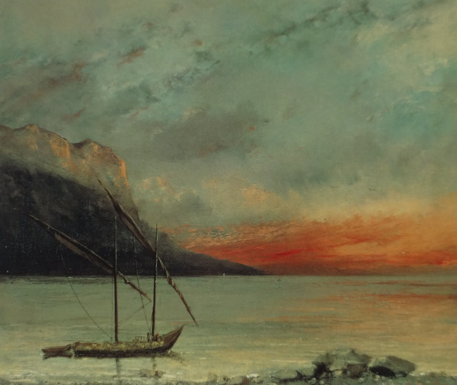 Sonnenuntergang auf dem Genfersee - Gustave Courbet