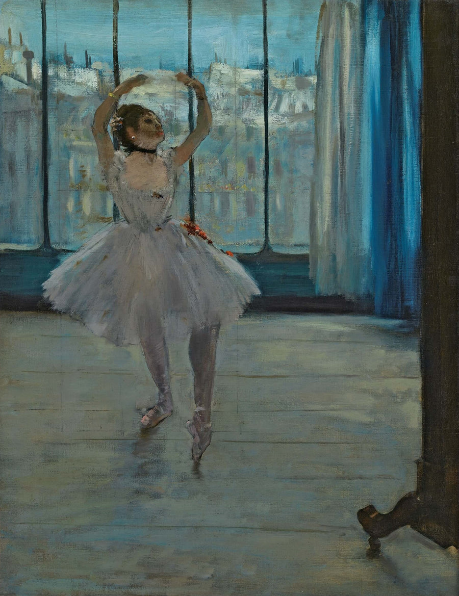 Ballerina posing for a photographer - Edgar Degas