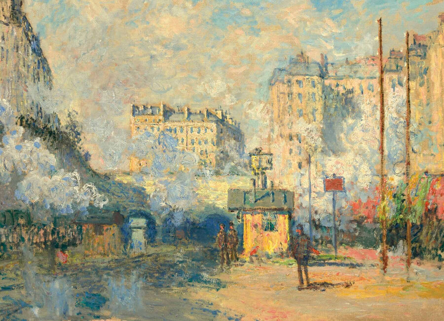 Extérieur de la gare Saint-Lazare, effet de soleil - Claude Monet