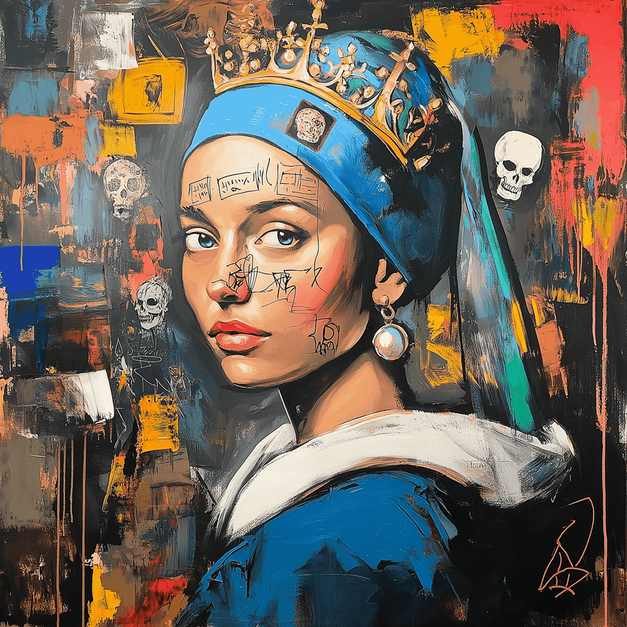 Girl with a Pearl Earring x Basquiat