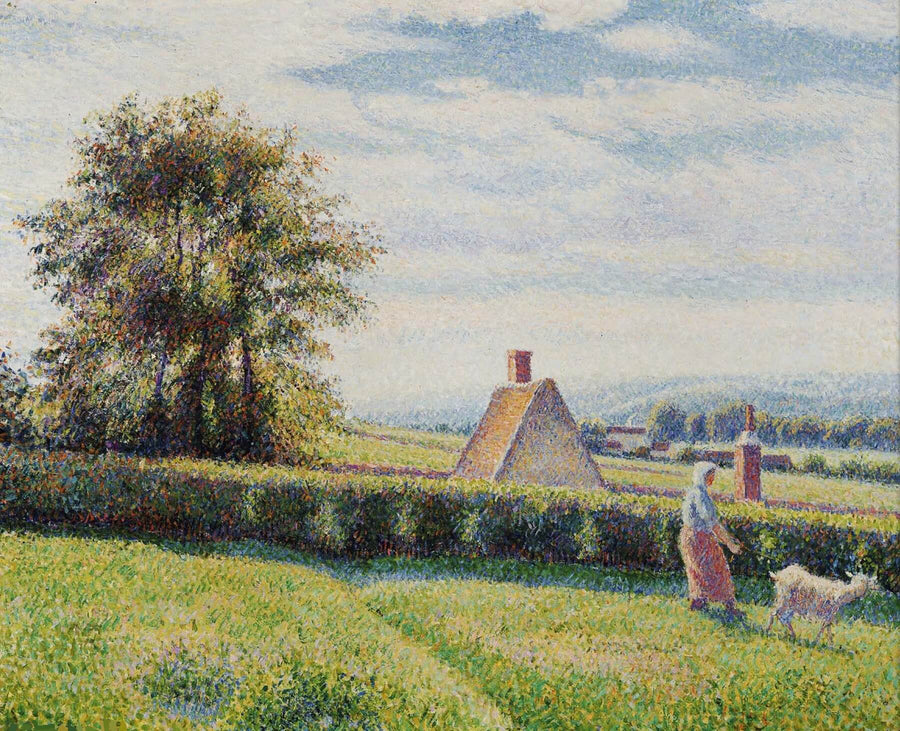 Frau und Ziege in Éragny – Camille Pissarro