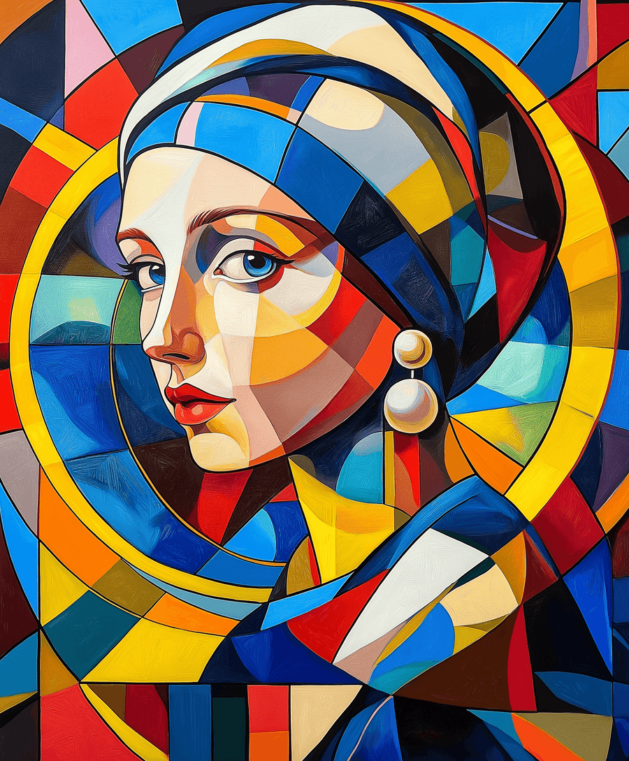 Girl with a Pearl Earring x Delaunay