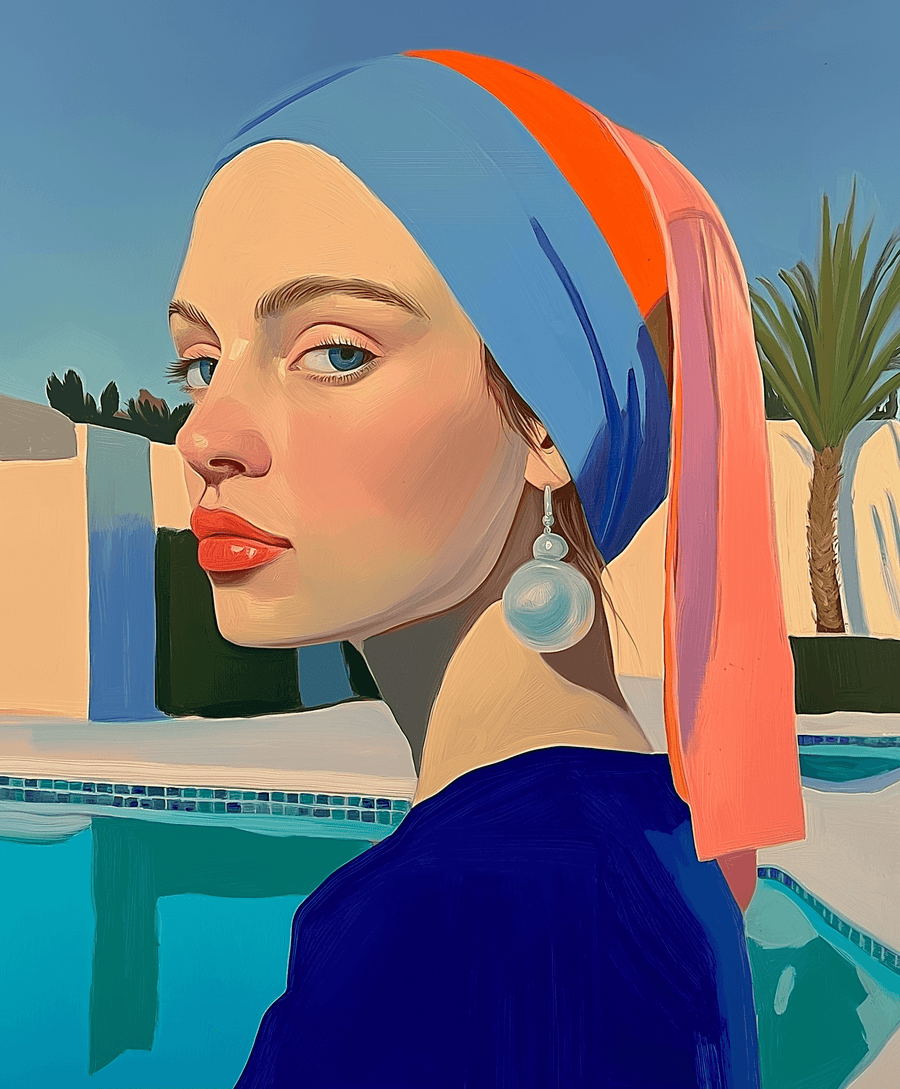 Girl with a Pearl Earring x Hockney