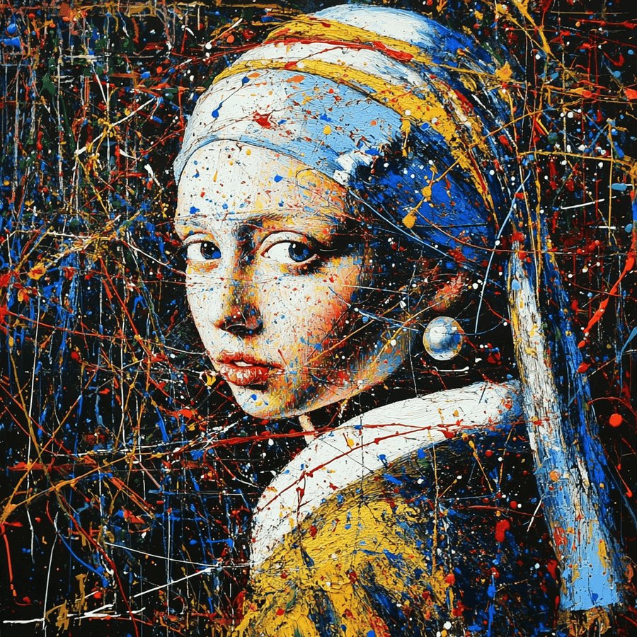 Girl with a Pearl Earring x Pollock