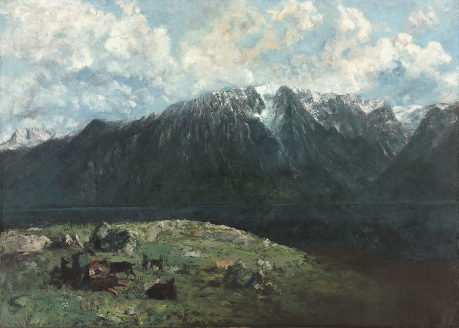 Großes Alpenpanorama, der Dent du Midi - Gustave Courbet