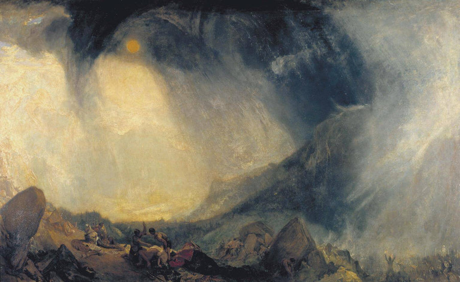 Hannibal und seine Männer überqueren die Alpen - William Turner