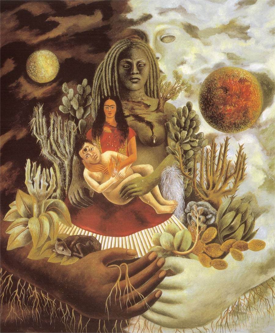 Die liebevolle Umarmung des Universums, der Erde (Mexiko), von mir, Diego und Señor Xólotl - Frida Kahlo