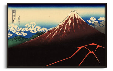 Gewitter unter dem Gipfel - Hokusai