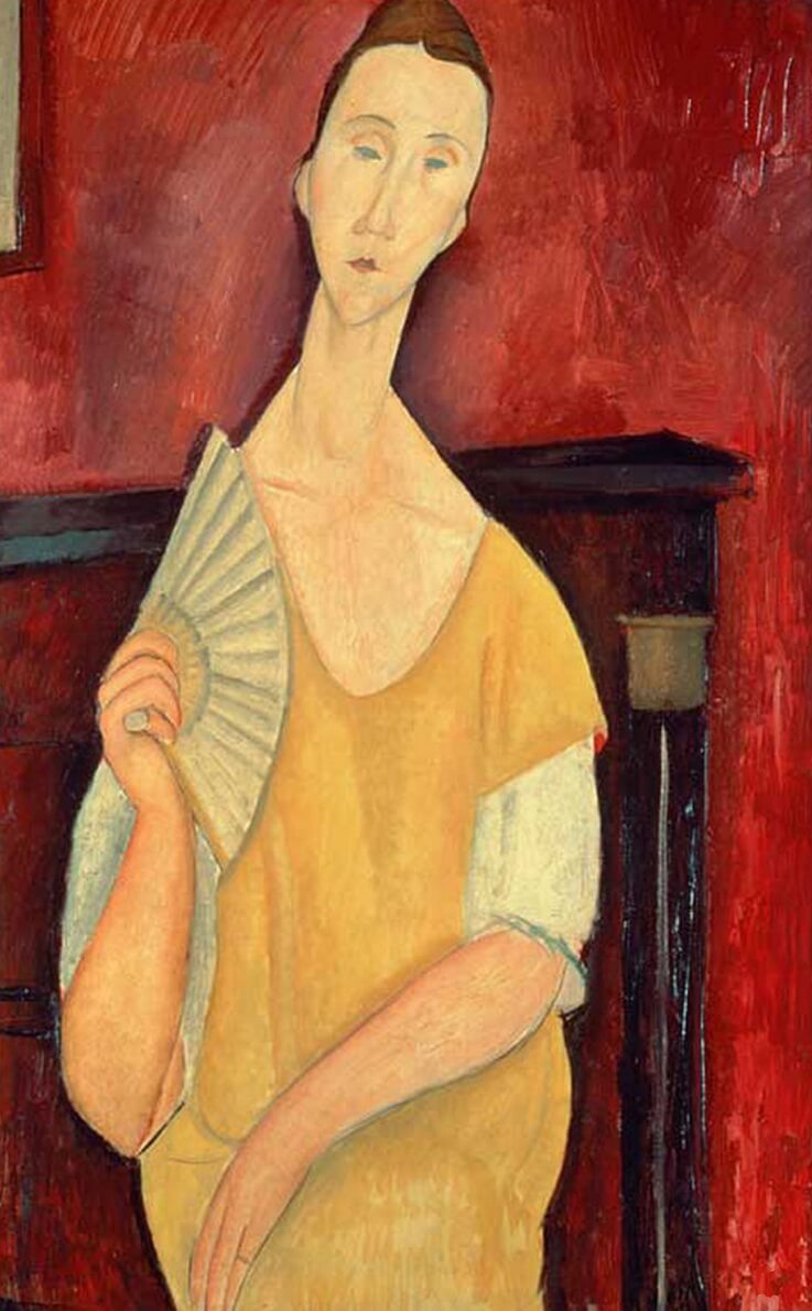 Woman with a fan - Amedeo Modigliani