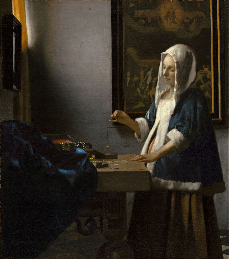 Frau mit Waage - Johannes Vermeer