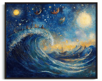La Grande Vague de Kanagawa x Chagall
