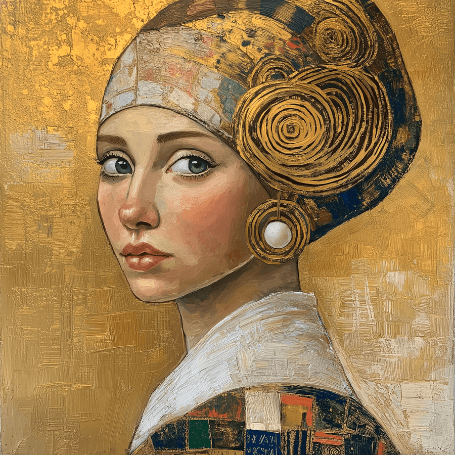 Girl with a Pearl Earring x Klimt