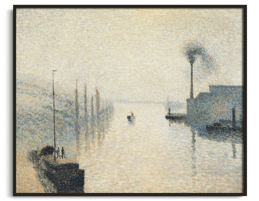 Die Seine in Rouen, Île Lacroix, Nebeleffekt – Camille Pissarro