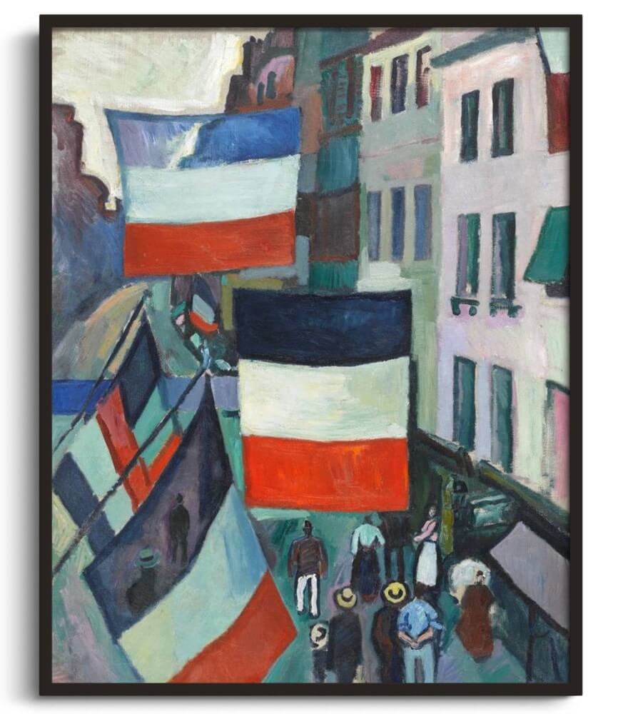 The street decorated with flags - Raoul Dufy