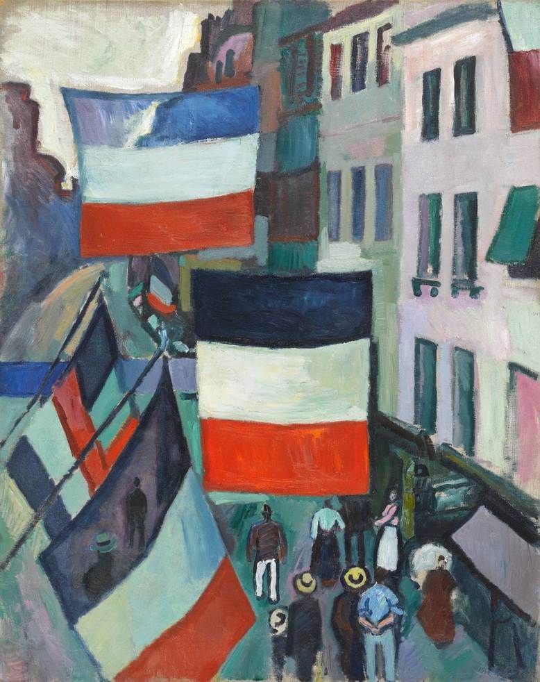 The street decorated with flags - Raoul Dufy
