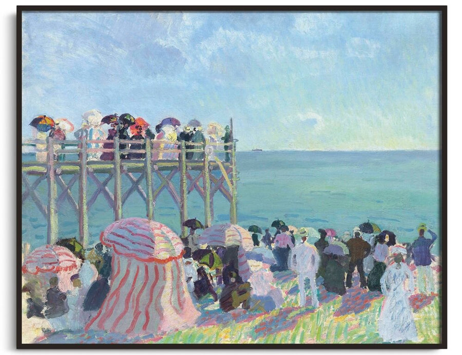 The beach and the pier at Trouville - Raoul Dufy