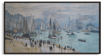 Le Havre, bateaux de pêche sortant du port - Claude Monet