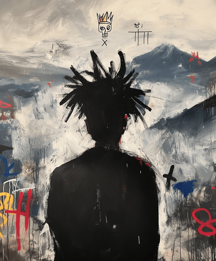 Le Voyageur au dessus de la Mer de Nuages x Basquiat