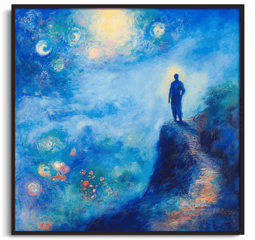 Le Voyageur au dessus de la Mer de Nuages x Chagall