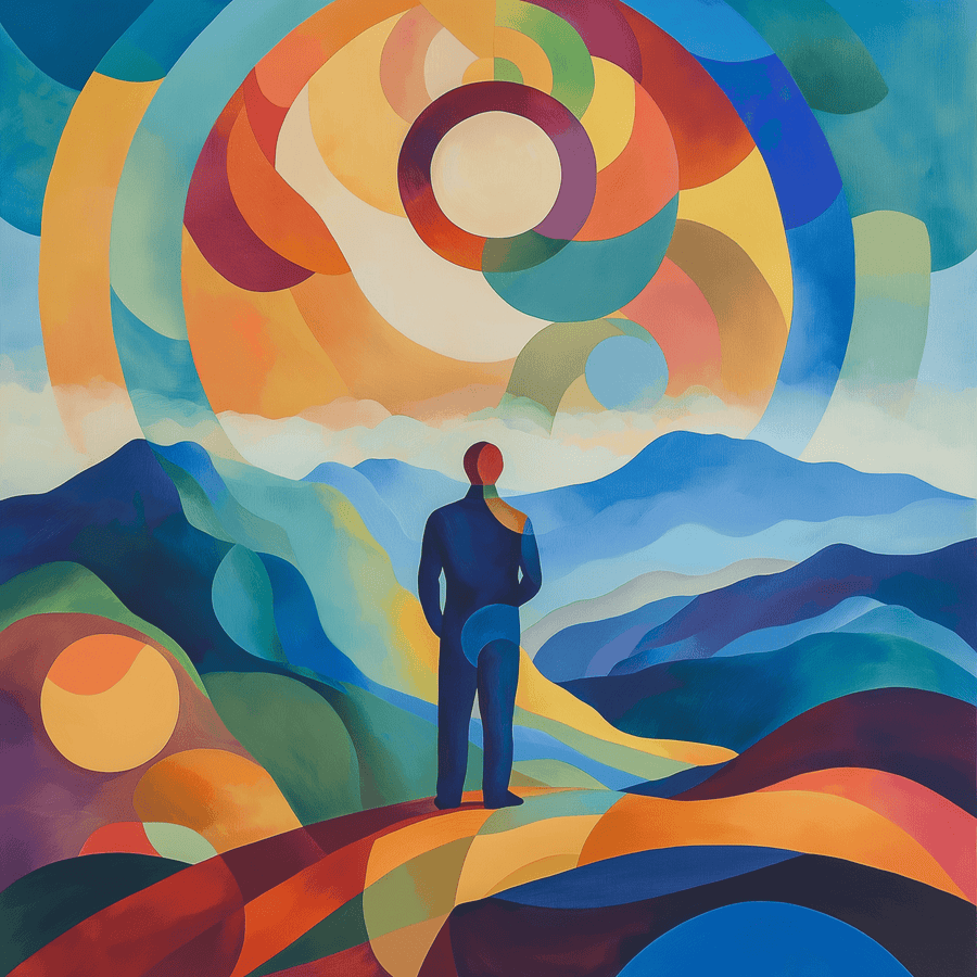 Le Voyageur au dessus de la Mer de Nuages x Delaunay