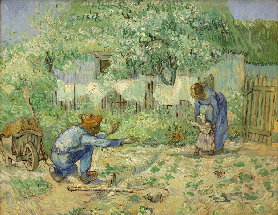 First Steps, after Millet - Vincent Van Gogh