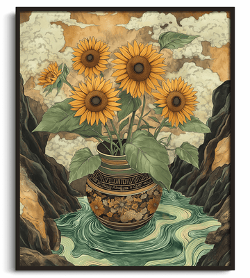 Les Tournesols x Hokusai