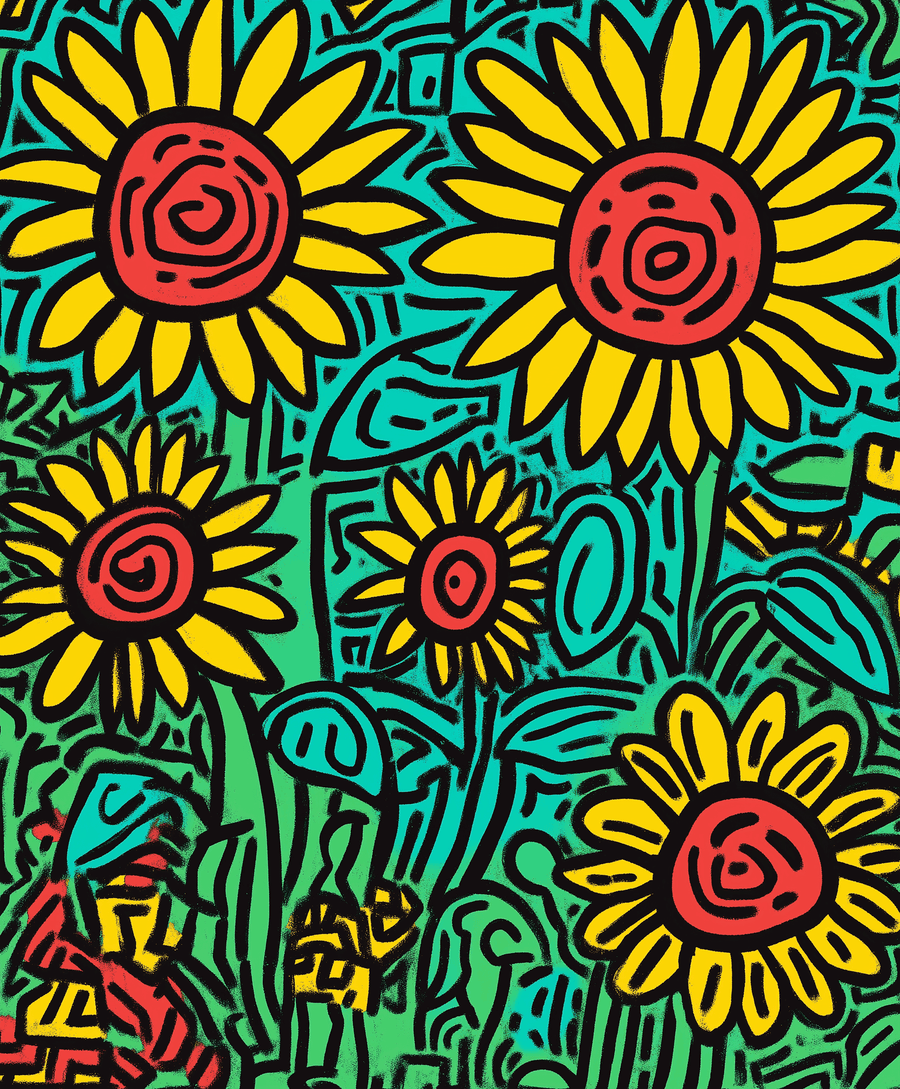 Les Tournesols x Haring