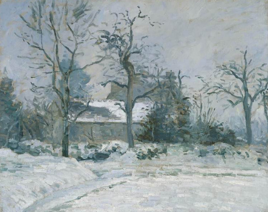 Haus von Piette in Montfoucault, Schneeeffekt – Camille Pissarro
