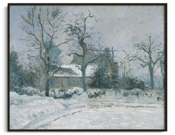Haus von Piette in Montfoucault, Schneeeffekt – Camille Pissarro