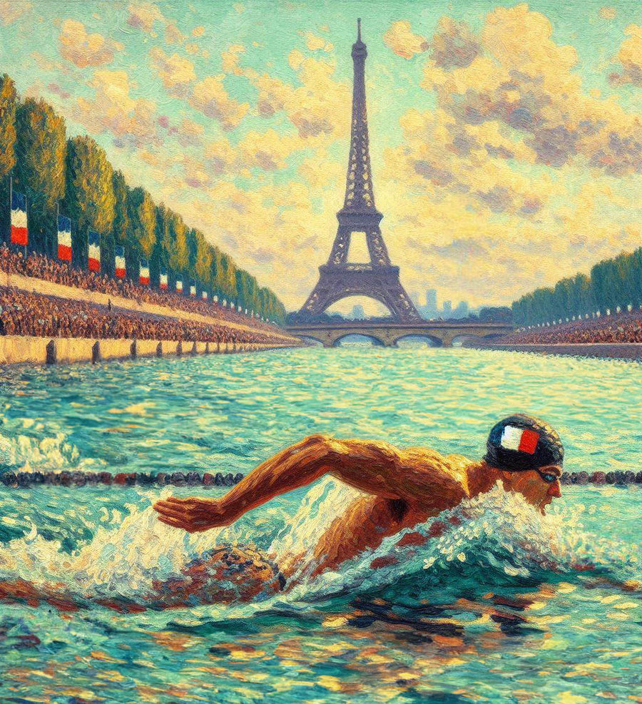 A swim in the Seine x Seurat