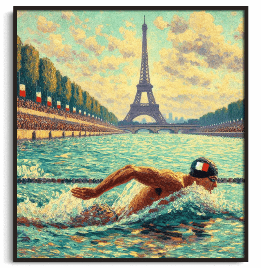 Une baignade dans la Seine x Seurat