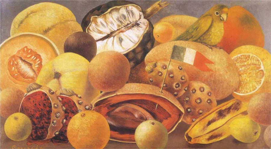 Still Life with Parrot and Flag - Frida Kahlo