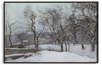 Park des Schlosses Pont unter Schnee, Louveciennes – Camille Pissarro