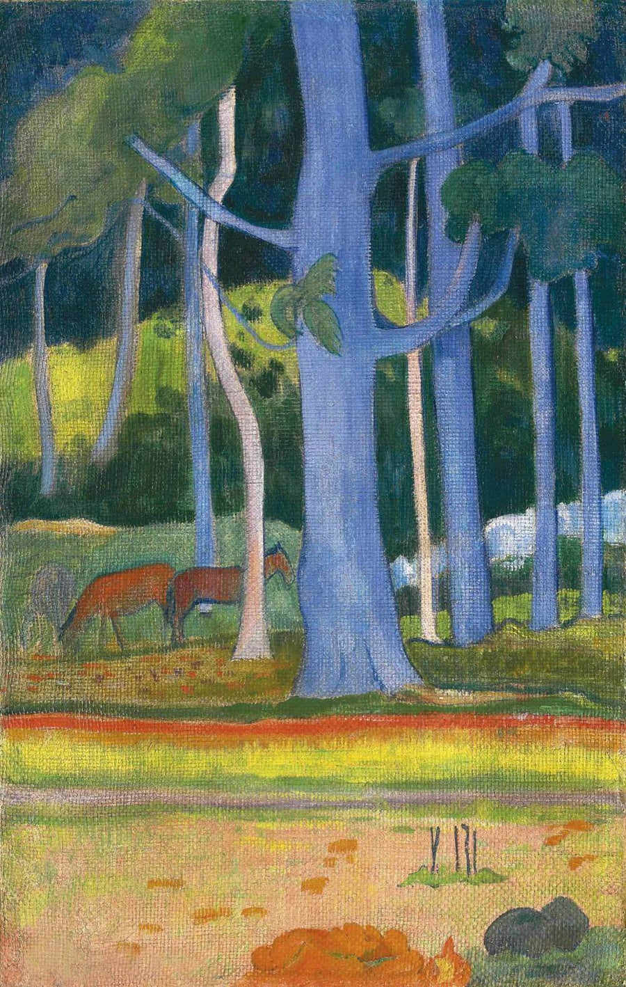 Paysage aux troncs bleus - Paul Gauguin