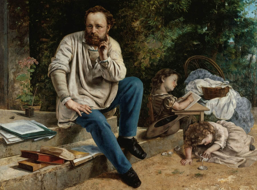 Pierre Joseph Proudhon et ses enfants en 1853 - Gustave Courbet
