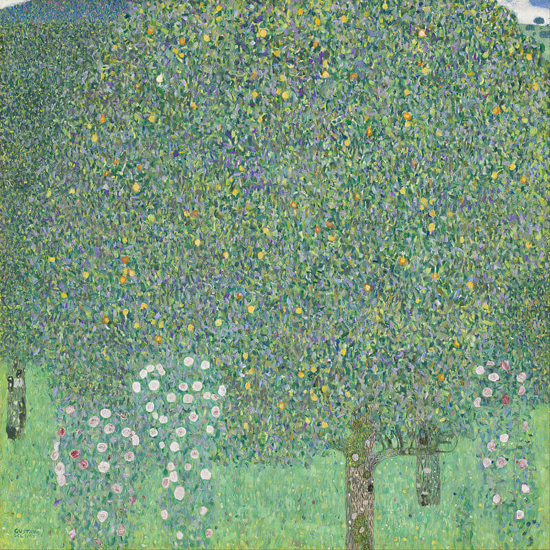 Rosen unter Bäumen - Gustav Klimt