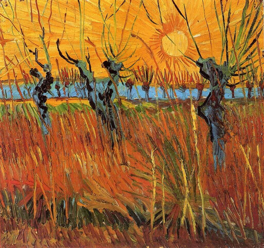 Weiden im Sonnenuntergang - Vincent Van Gogh