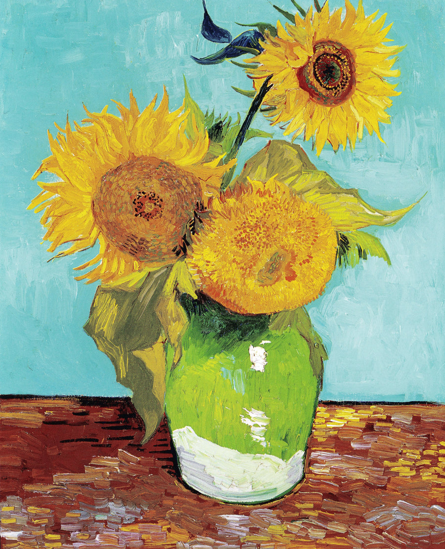 Drei Sonnenblumen in einer Vase - Vincent Van Gogh