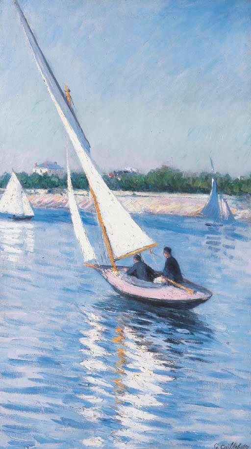 Segelboote auf der Seine bei Argenteuil - Gustave Caillebotte