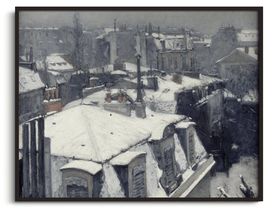 View of roofs (Snow effect) - Gustave Caillebotte