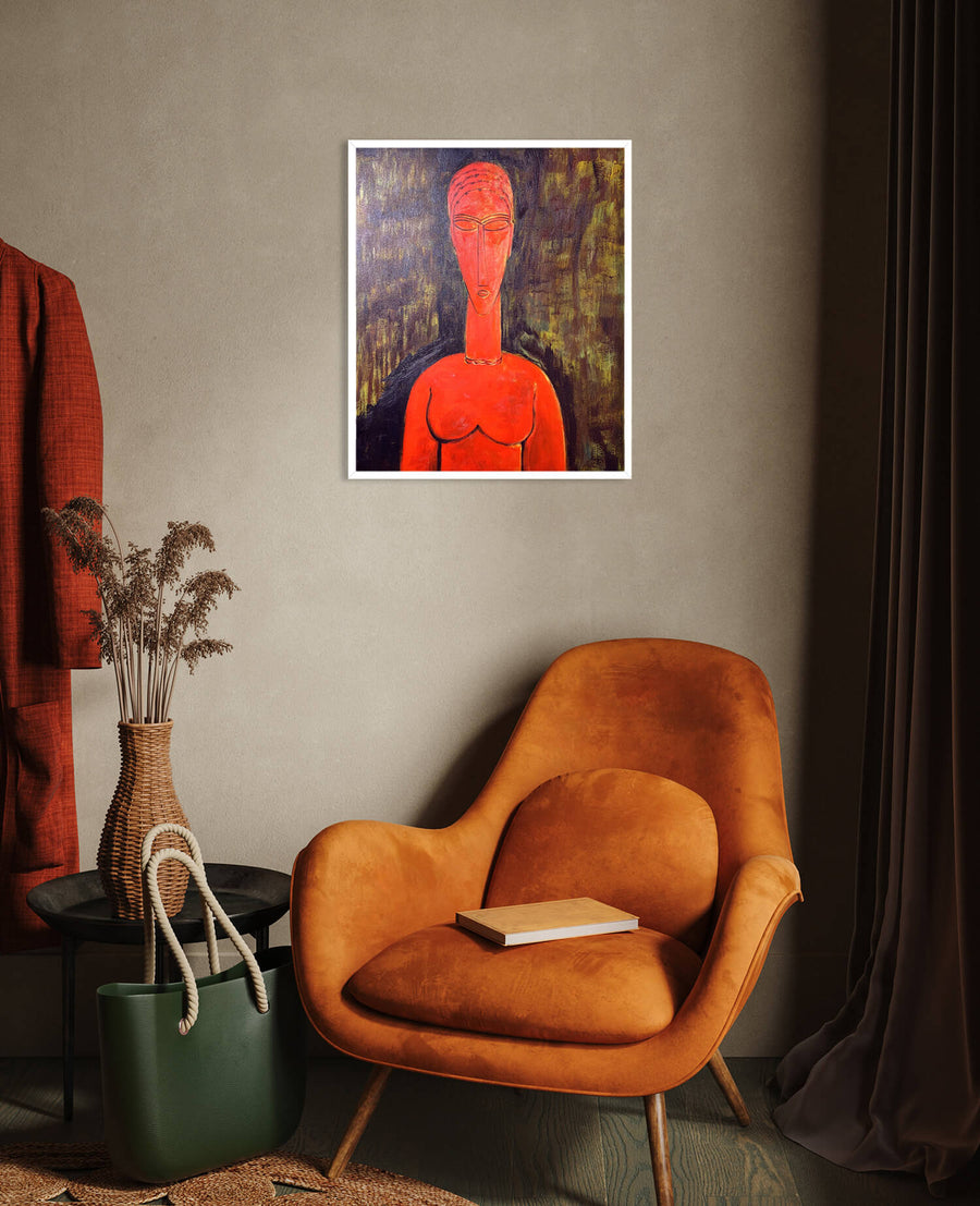 Die große rote Büste - Amedeo Modigliani