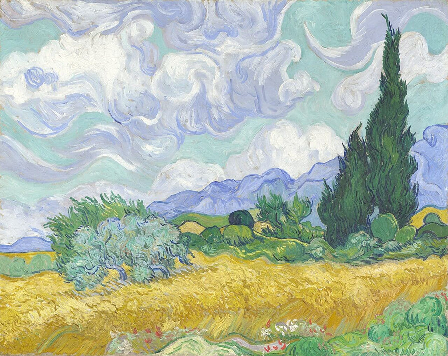 Weizenfeld mit Zypressen - Vincent Van Gogh
