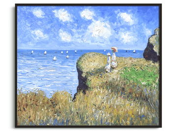 Spaziergang auf den Klippen, Pourville - Claude Monet